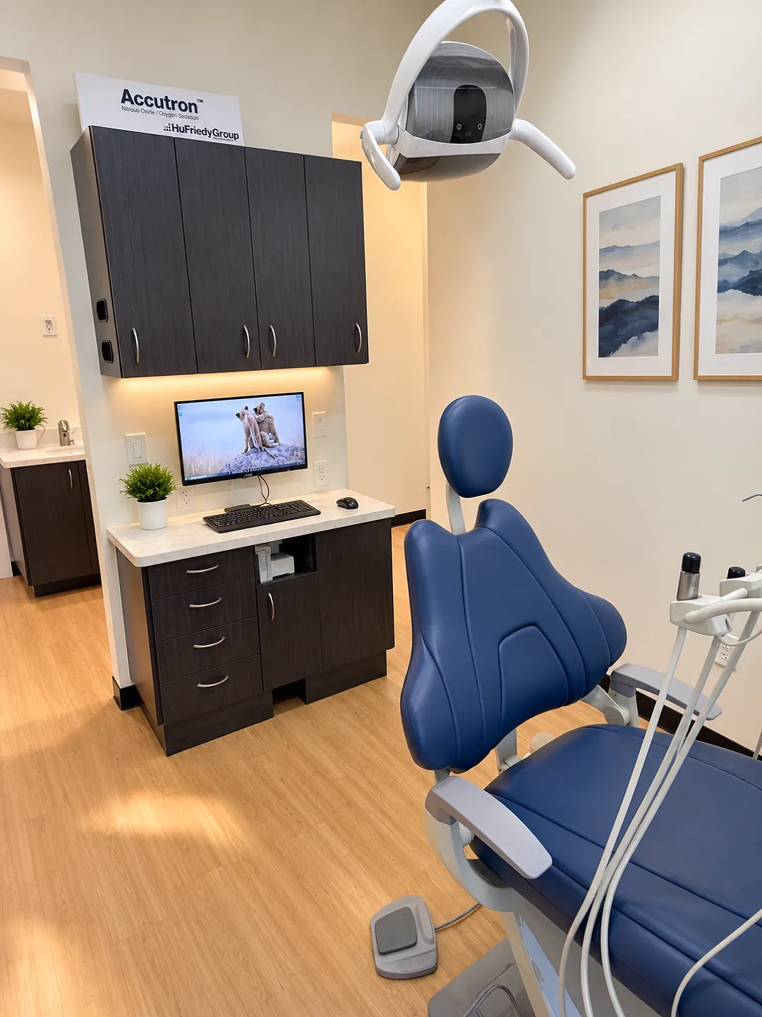 Dental chair at Little and Big Smiles Dentistry