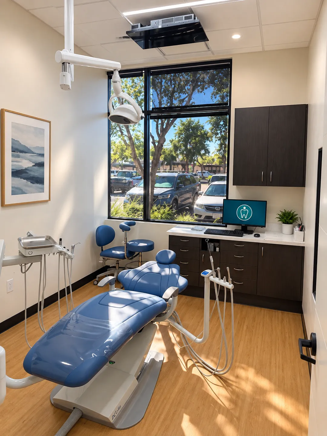 Treatment room at Little and Big Smiles Dentistry